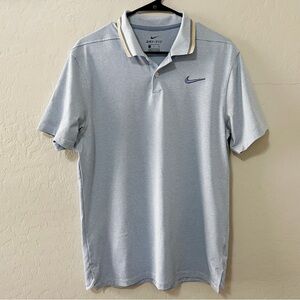 Nike Dri-Fit Blue Pinstriped Polo Shirt